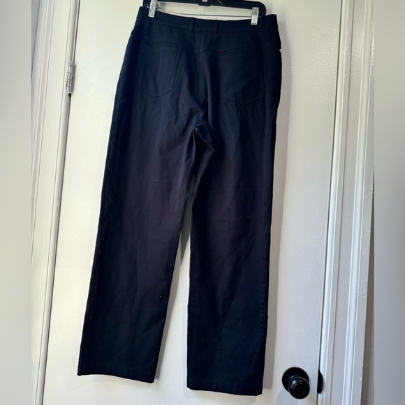 ST. John Sport Pants Size 10 Black Marie Gray Fly Gold Button USA Made - Picture 5 of 8